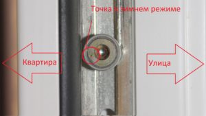 Зимний и летний режим фурнитуры пластикового окна